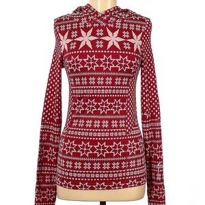 Climawear Red Snowflake Top Snug Hoodie Large